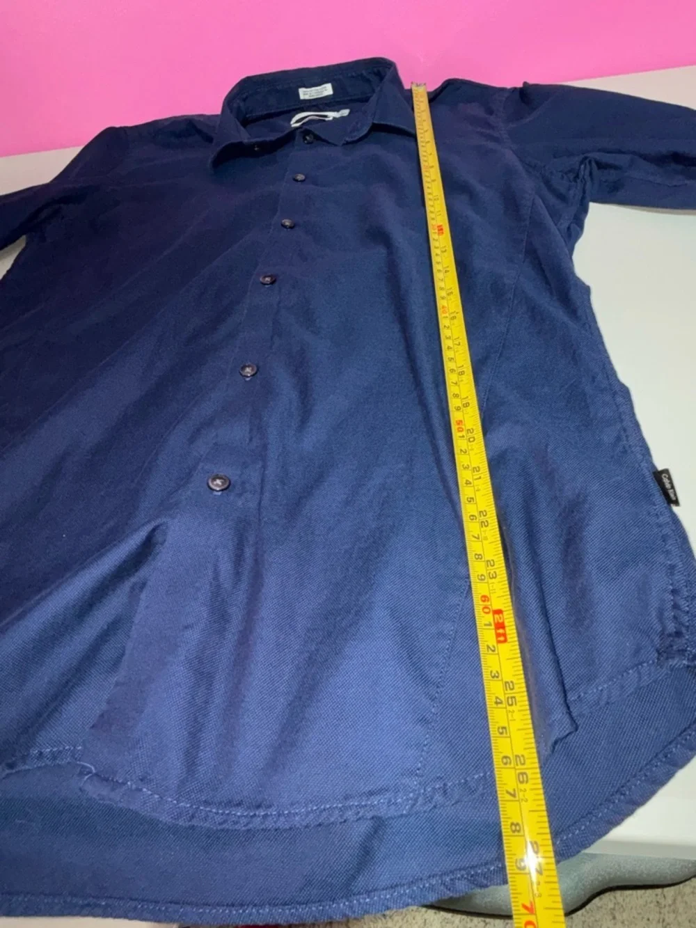 Calvin Klein Men's Slim Fit Shirt in Navy Blue